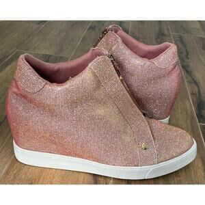 Juicy Couture JC-JOANZ Wedge Sneakers Rose Gold Women's Size 11